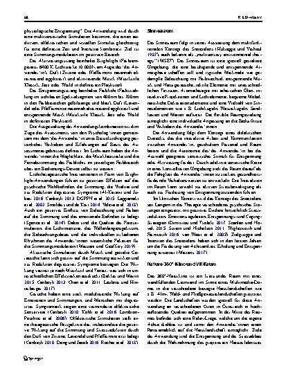 Vorschauseite 5: Multisensorische Stimulation und psychische Gesundheit – „Anima Mentis“ ein evidenzbasiertes Praxisprojekt