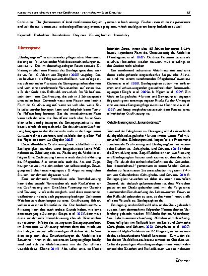 Vorschauseite 2: Kennzeichen von Menschen mit einer Ortsfixierung – eine explorative Sekundäranalyse