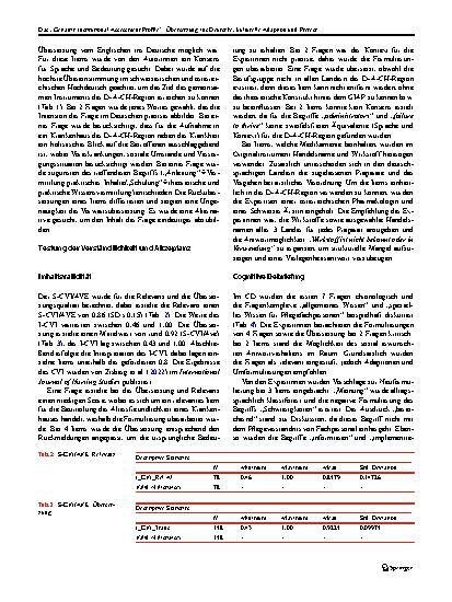 Vorschauseite 5: Das „Geriatric Institutional Assessment Profile“: Übersetzung ins Deutsche, kulturelle Adaption und Pretest