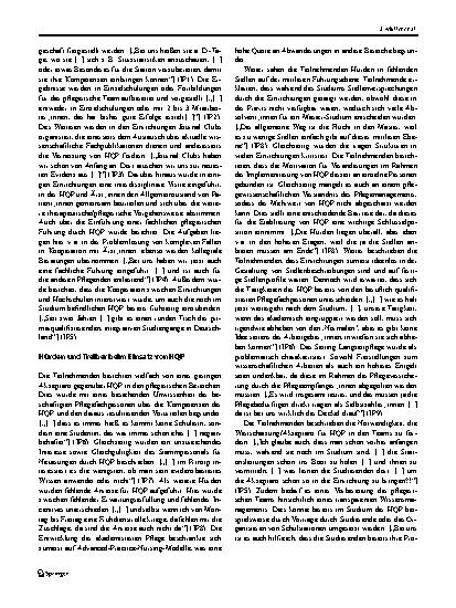 Vorschauseite 6: Handlungsansätze zum Einsatz von hochschulisch qualifizierten Pflegefachpersonen in die pflegerische Praxis: eine qualitative Studie