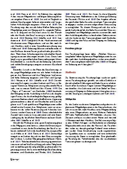 Vorschauseite 2: Unterstützungsbedarf von berufseinsteigenden Pflegefachpersonen im Umgang mit Belastung am Arbeitsplatz – eine qualitative Analyse