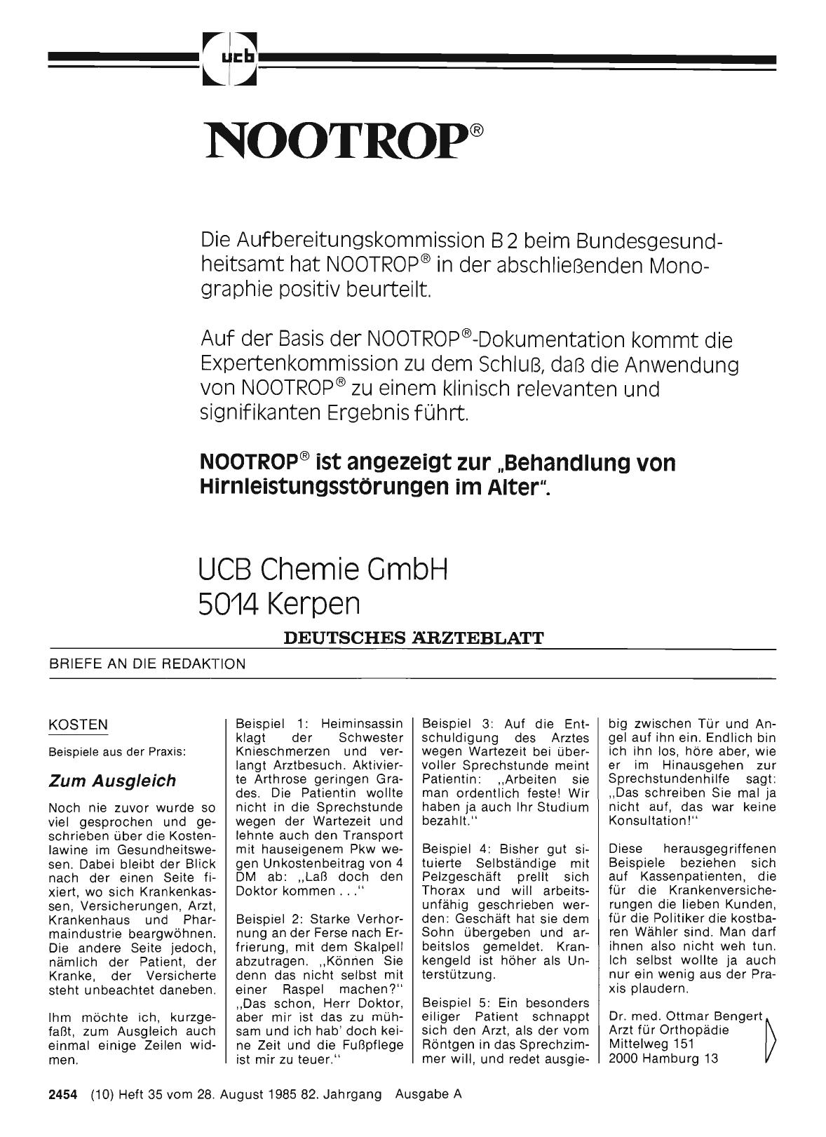 Vorschauseite 1: KOSTEN: Zum Ausgleich