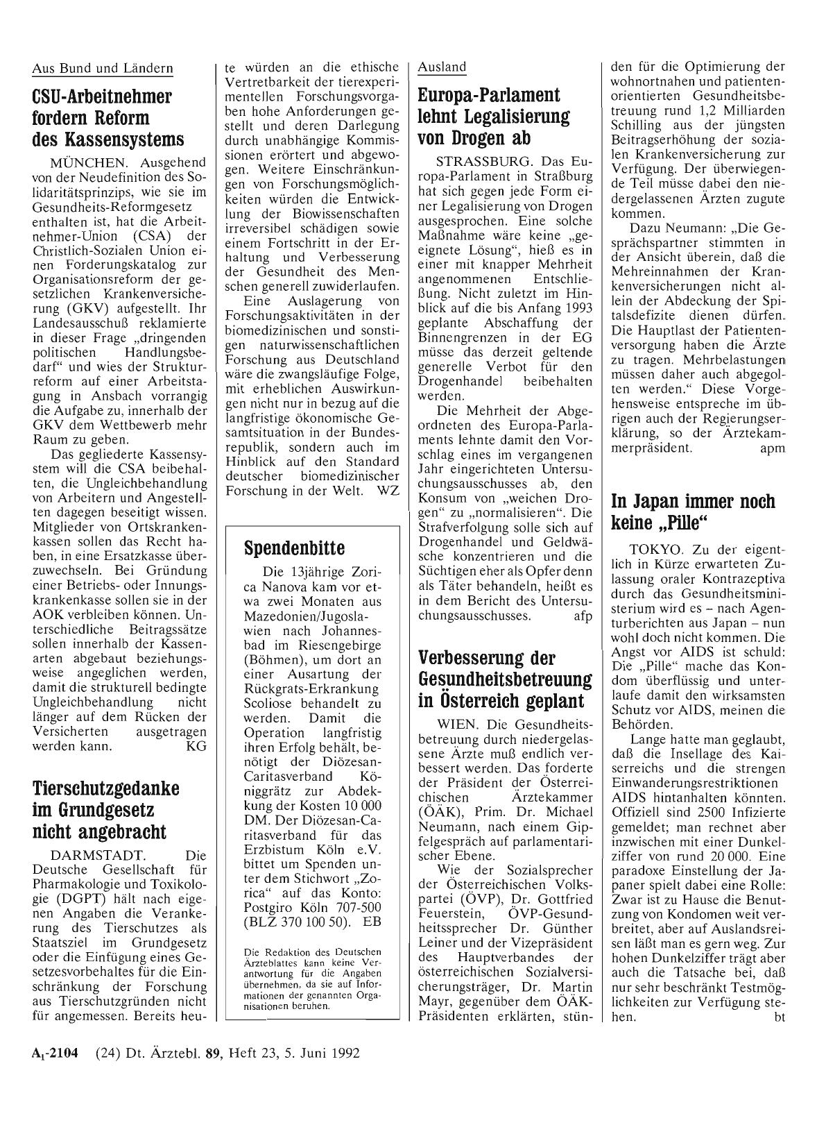 Vorschauseite 1: Europa-Parlament lehnt Legalisierung von Drogen ab