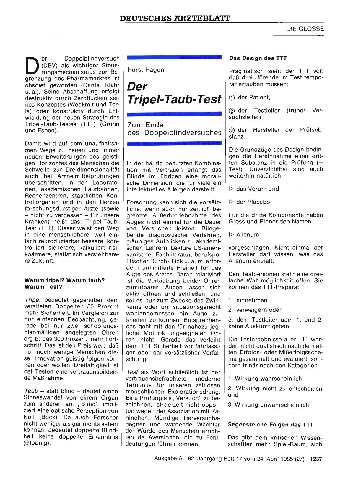 Vorschauseite 1: Der Tripel-Taub-Test