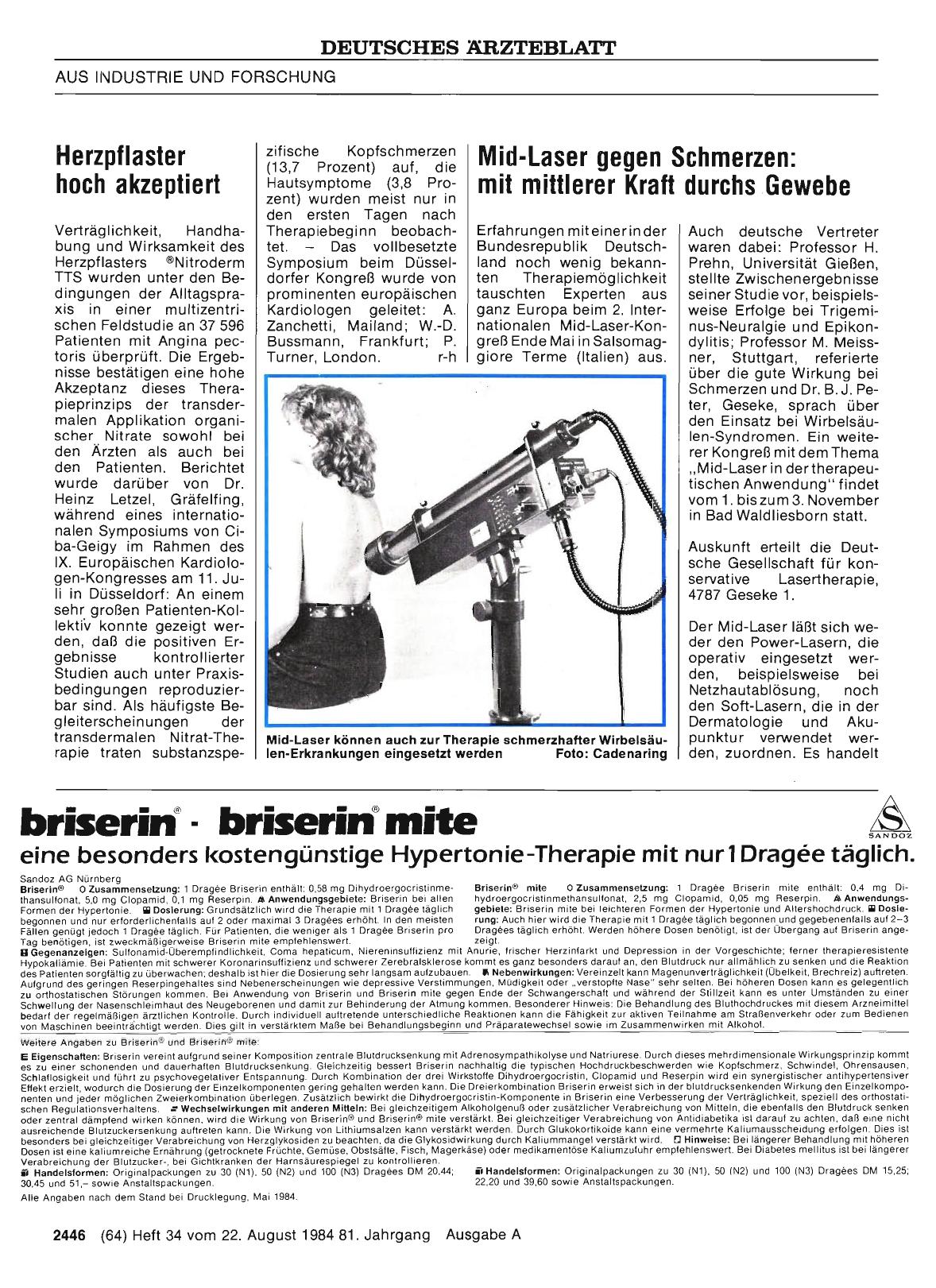 Vorschauseite 1: Mid-Laser gegen Schmerzen: mit mittlerer Kraft durchs Gewebe