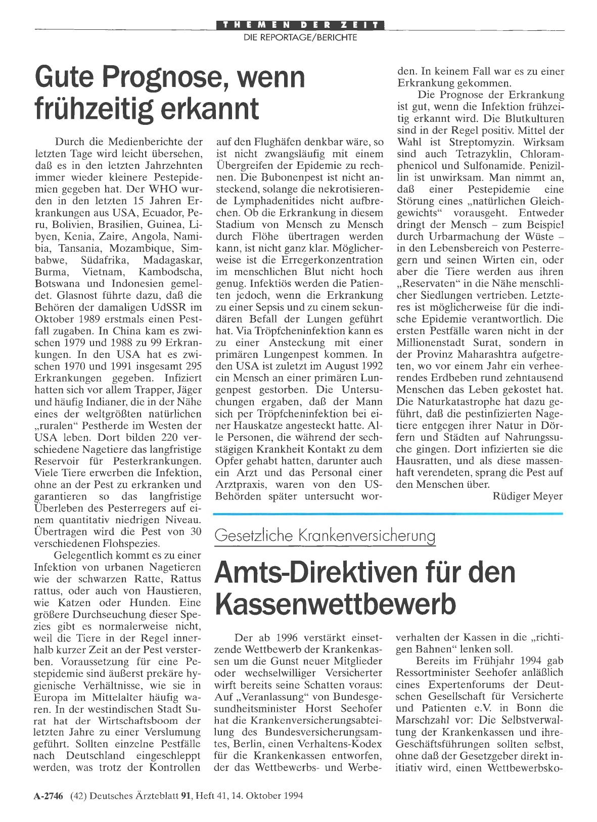 Vorschauseite 1: Gesetzliche Krankenversicherung: Amts-Direktiven für den Kassenwettbewerb