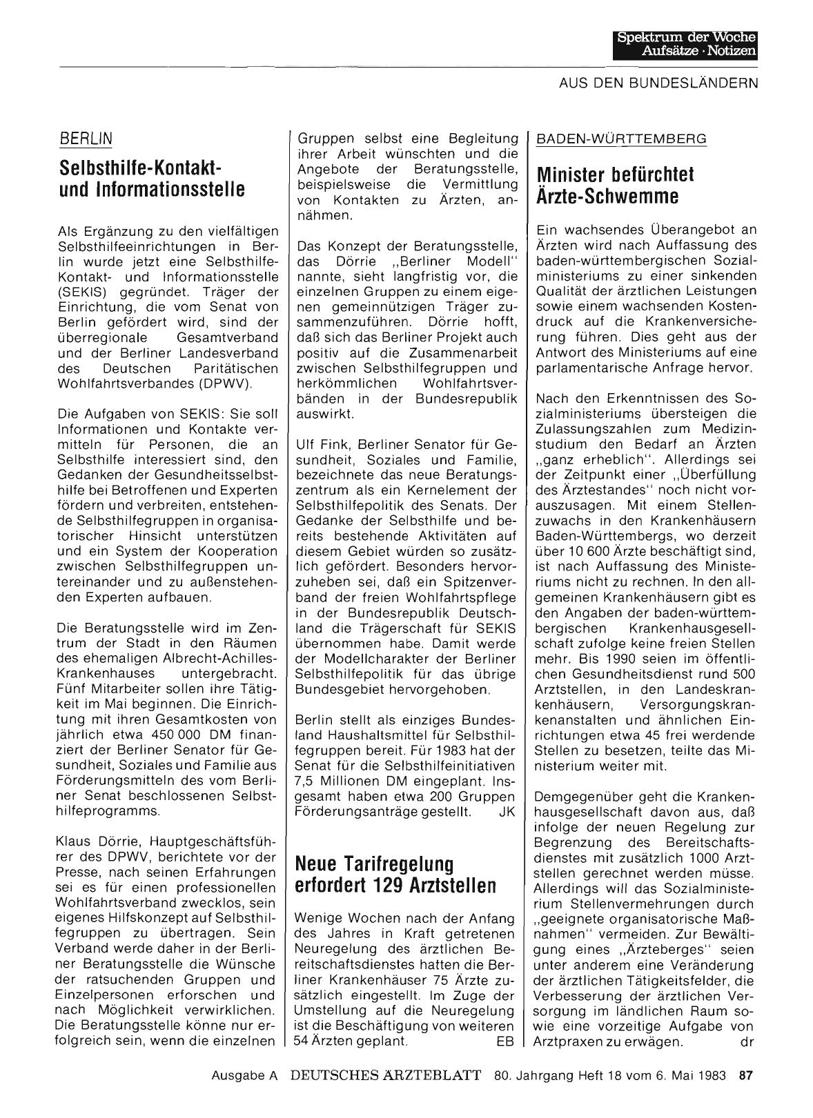 Vorschauseite 1: Berlin: Selbsthilfe-Kontaktund Informationsstelle