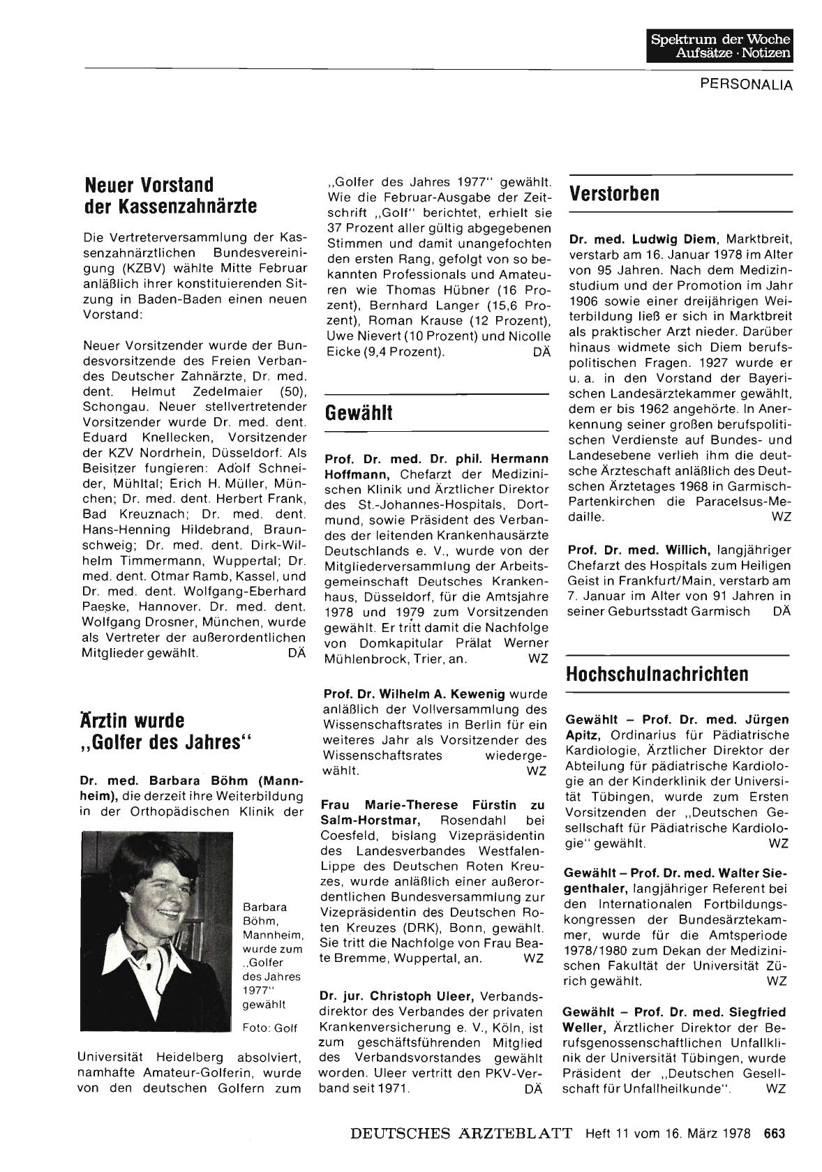 Vorschauseite 1: Neuer Vorstand der Kassenzahnärzte