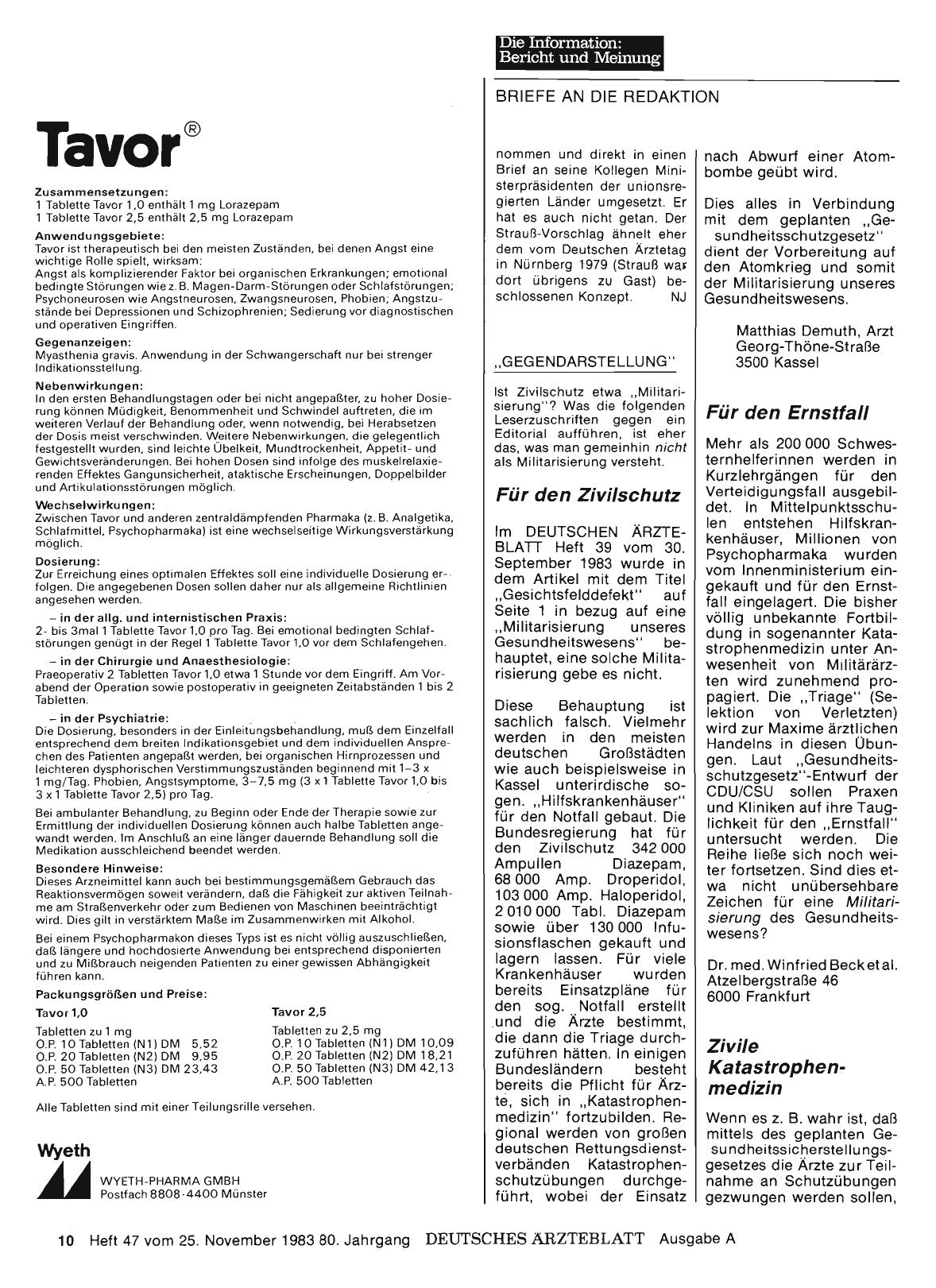 Vorschauseite 1: „GEGENDARSTELLUNG“: Zivile Katastrophenmedizin