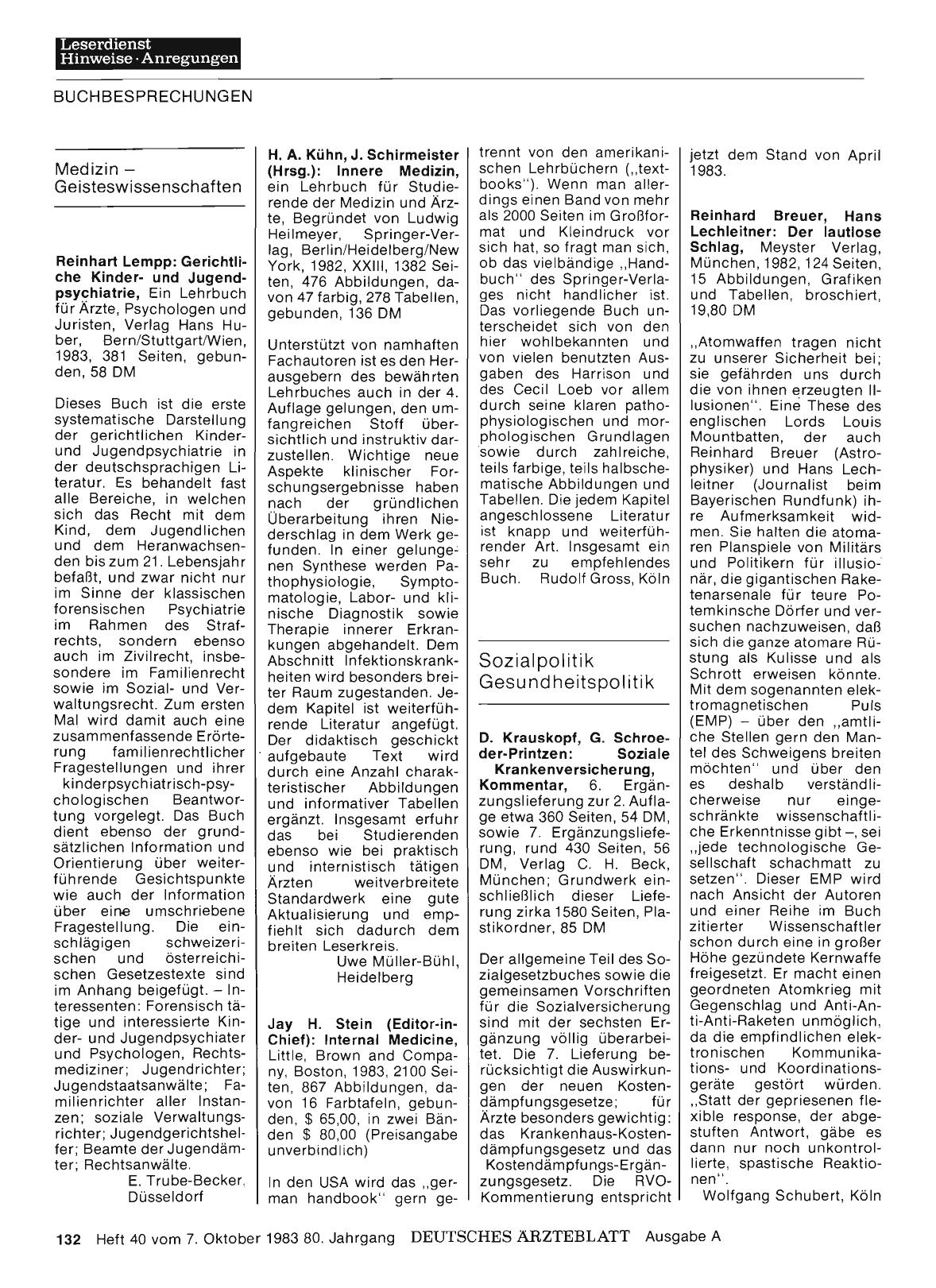 Vorschauseite 1: Sozialpolitik - Gesundheitspolitik: Reinhard Breuer, Hans Lechleitner: Der lautlose Schlag