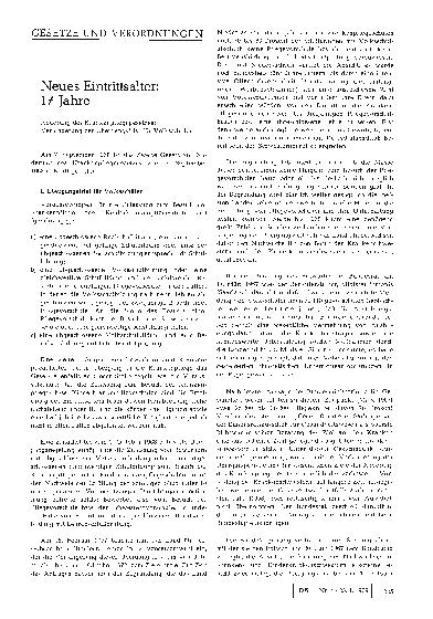 Vorschauseite 1: Neues Eintrittsalter: 17 Jahre