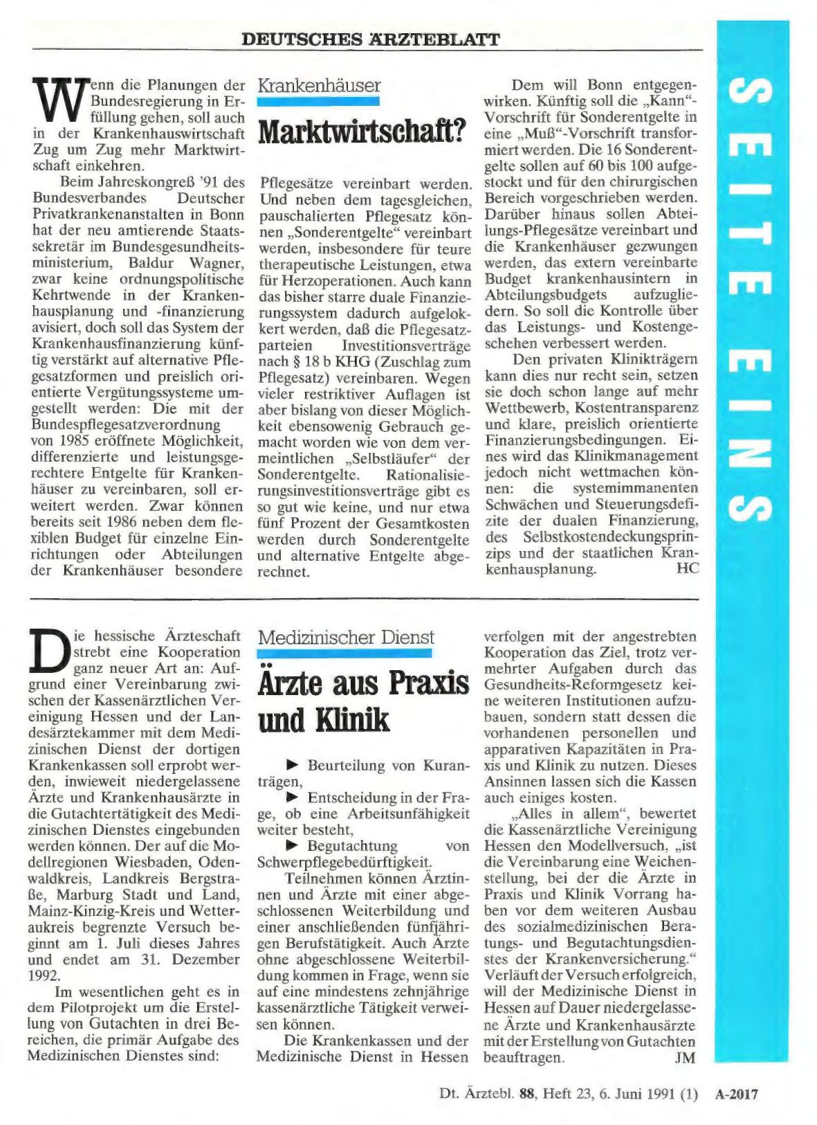 Vorschauseite 1: Krankenhäuser: Marktwirtschaft?