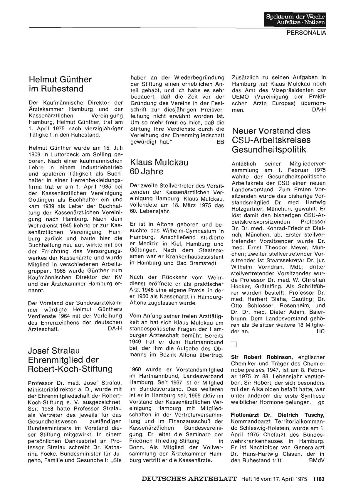 Vorschauseite 1: Helmut Günther im Ruhestand