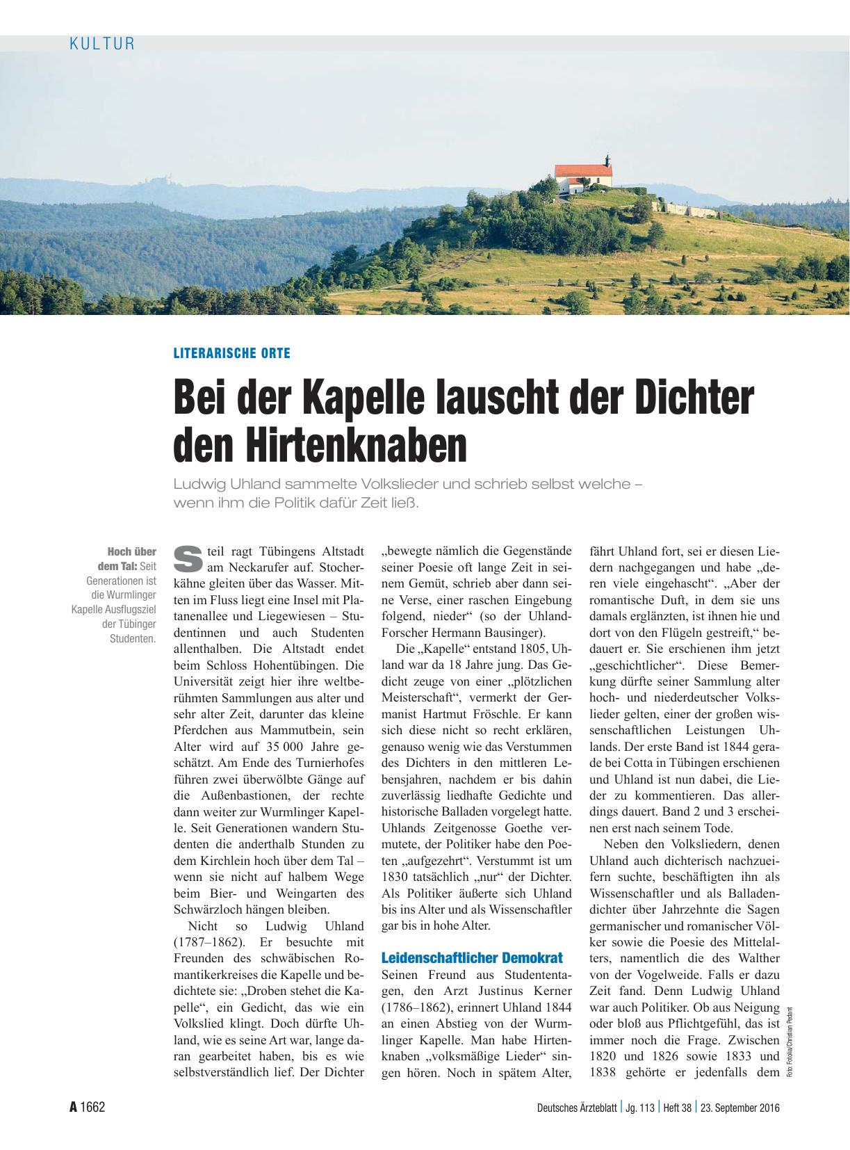 Vorschauseite 1: Literarische Orte: Bei der Kapelle lauscht der Dichter den Hirtenknaben