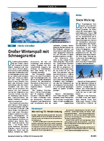 Vorschauseite 1: Tiroler Gletscher: Großer Winterspaß mit Schneegarantie