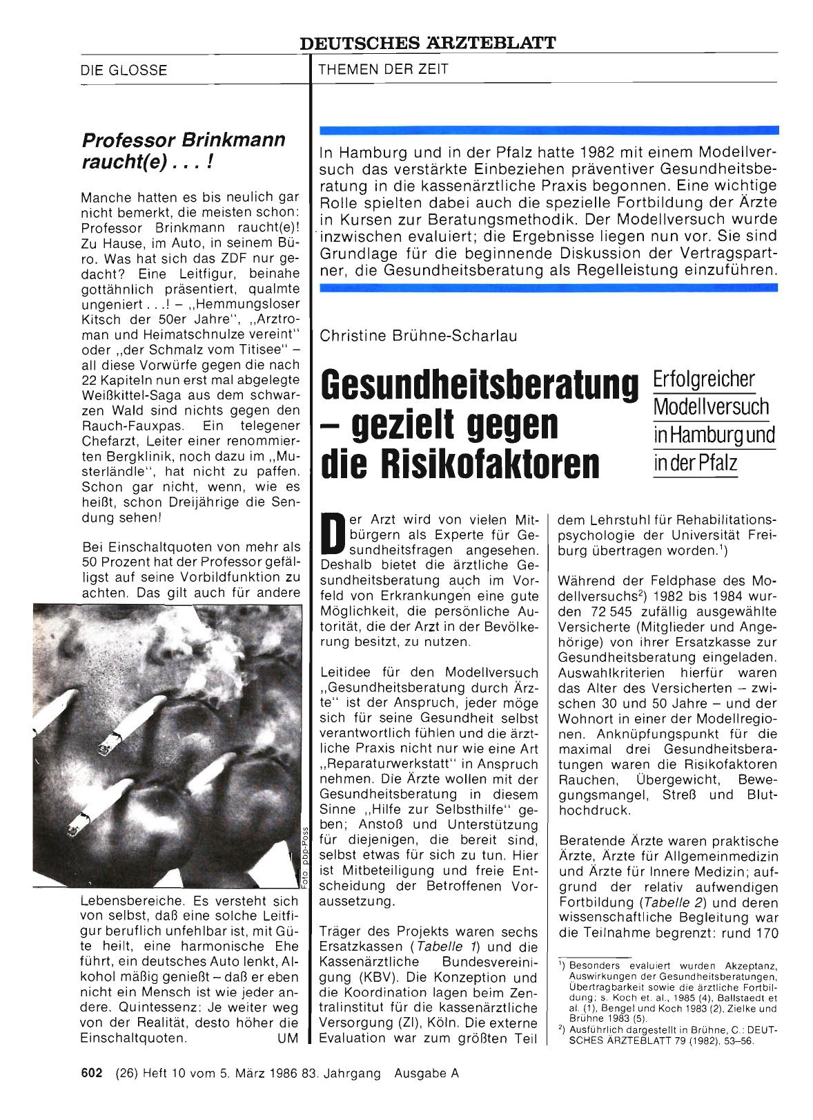 Vorschauseite 1: Professor Brinkmann raucht(e). .. !