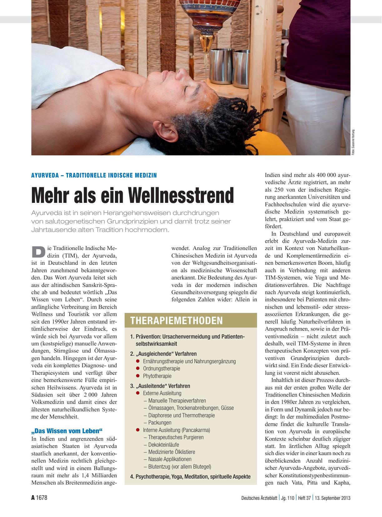 Vorschauseite 1: Ayurveda – Traditionelle Indische Medizin: Mehr als ein Wellnesstrend