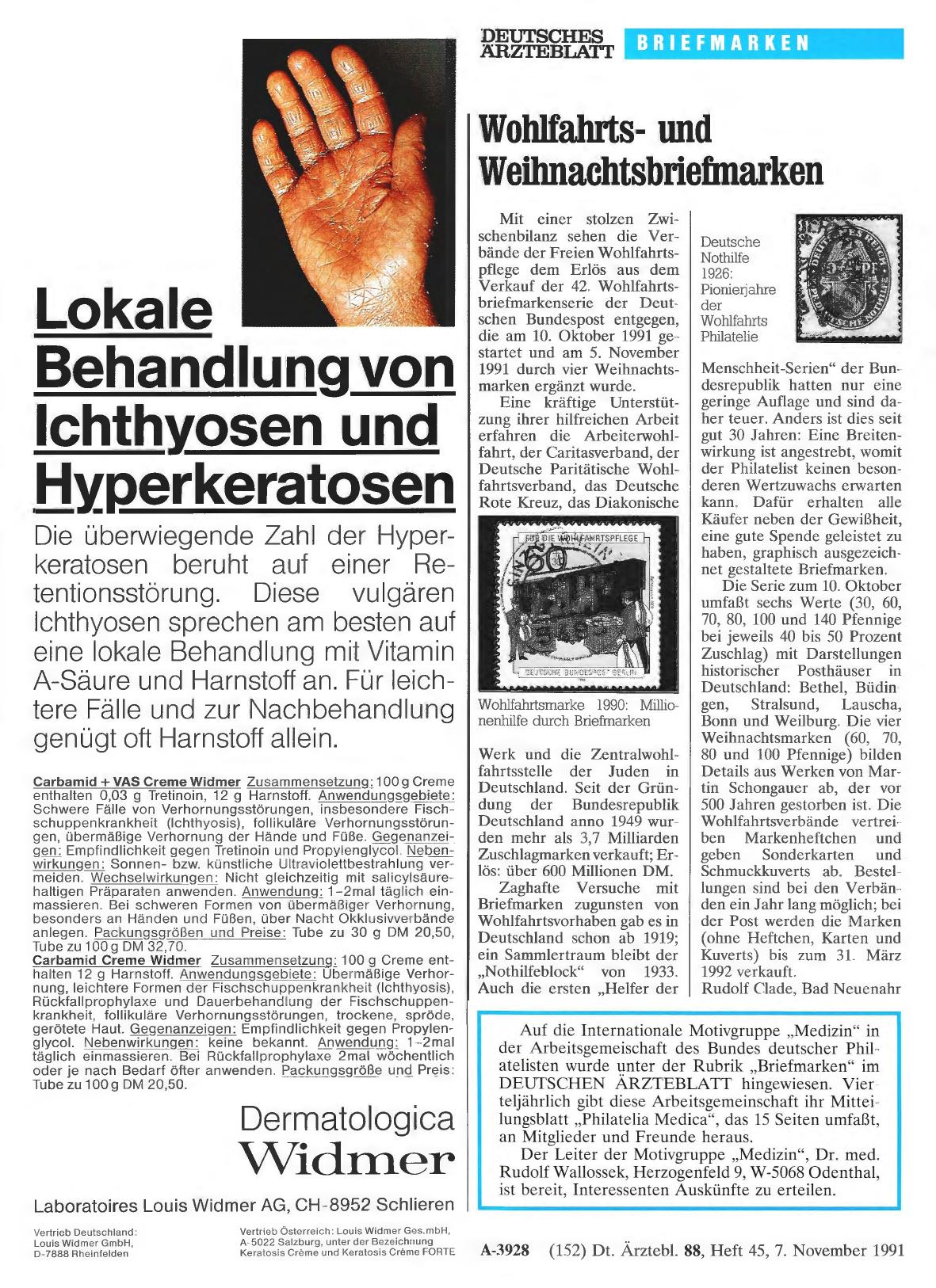 Vorschauseite 1: Wohlfahrtsund Weihnachtsbriefmarken