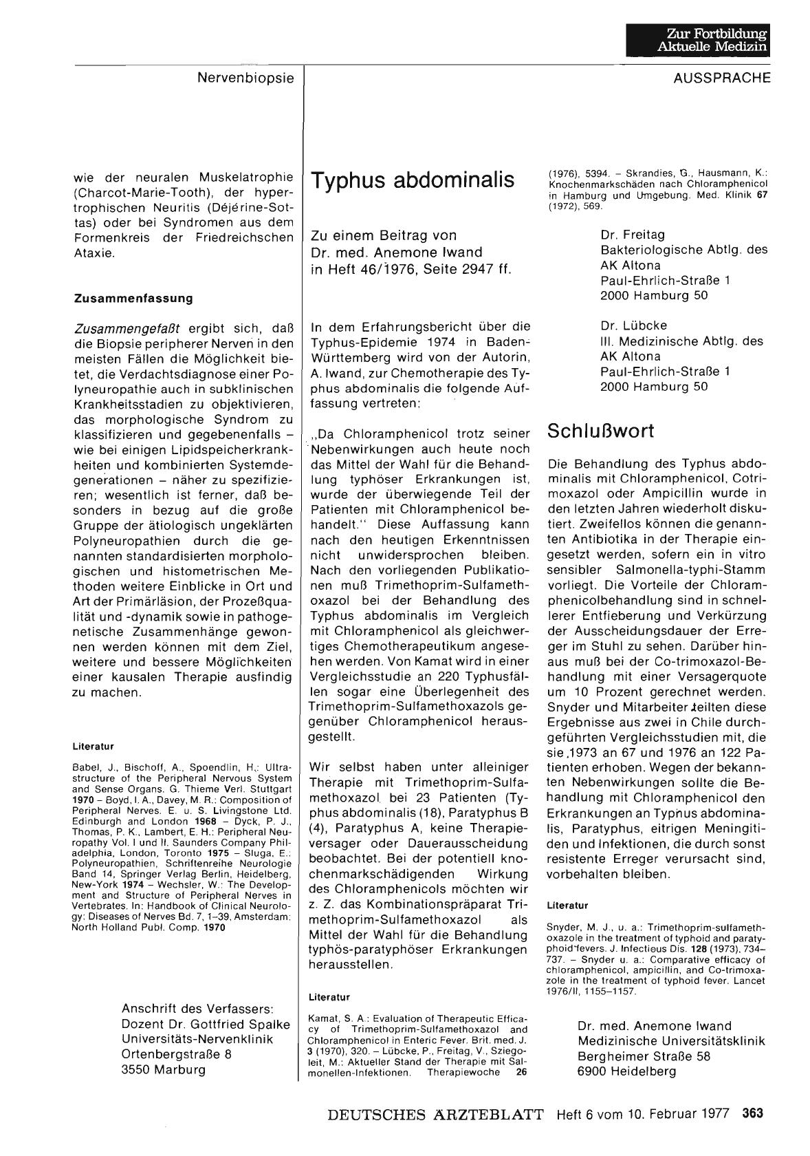 Vorschauseite 1: Typhus abdominalis