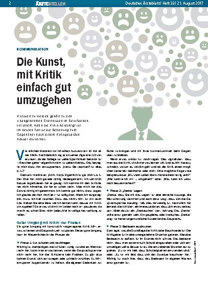 Vorschauseite 1: Kommunikation: Die Kunst, mit Kritik einfach gut umzugehen