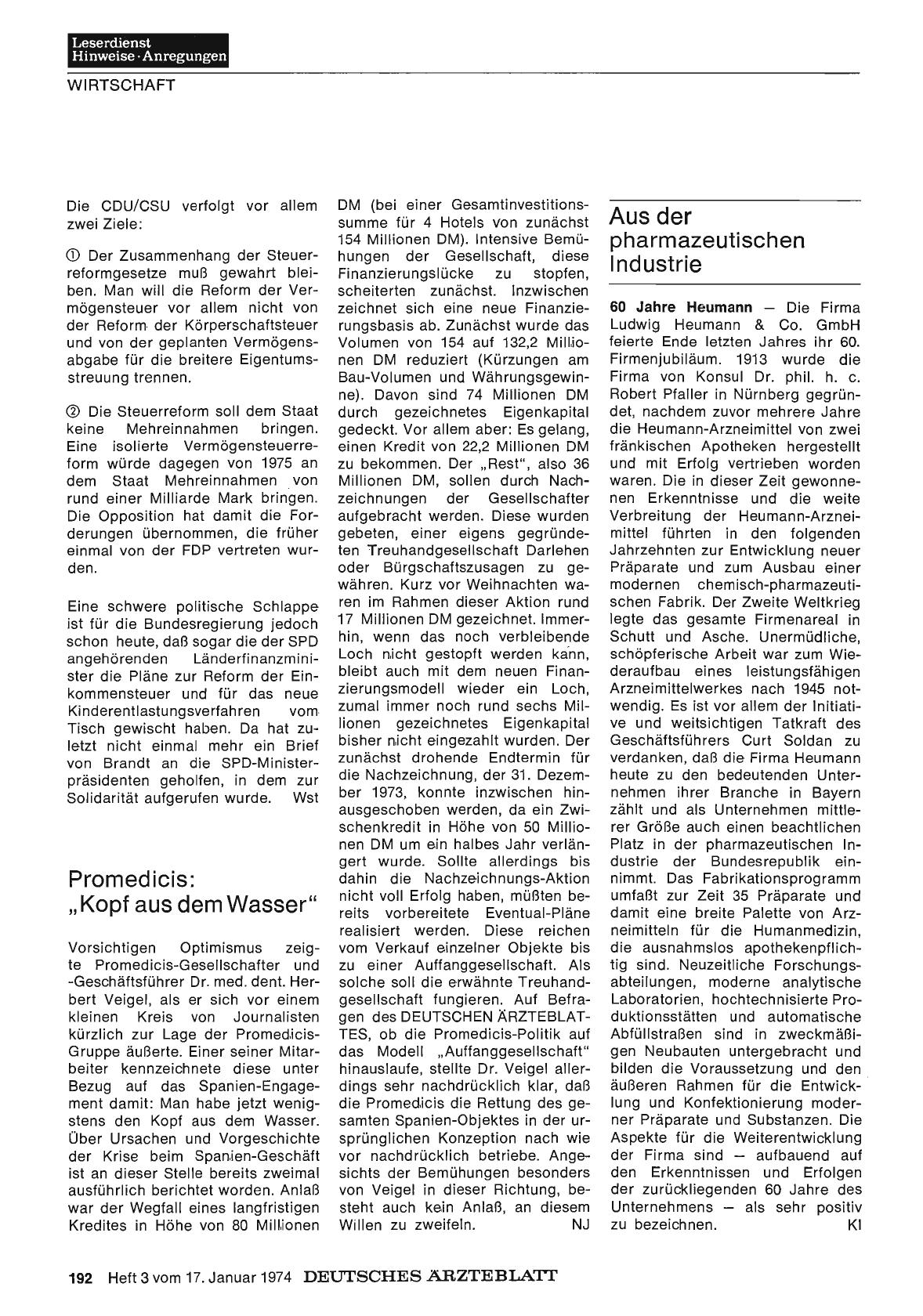 Vorschauseite 1: Aus der pharmazeutischen Industrie