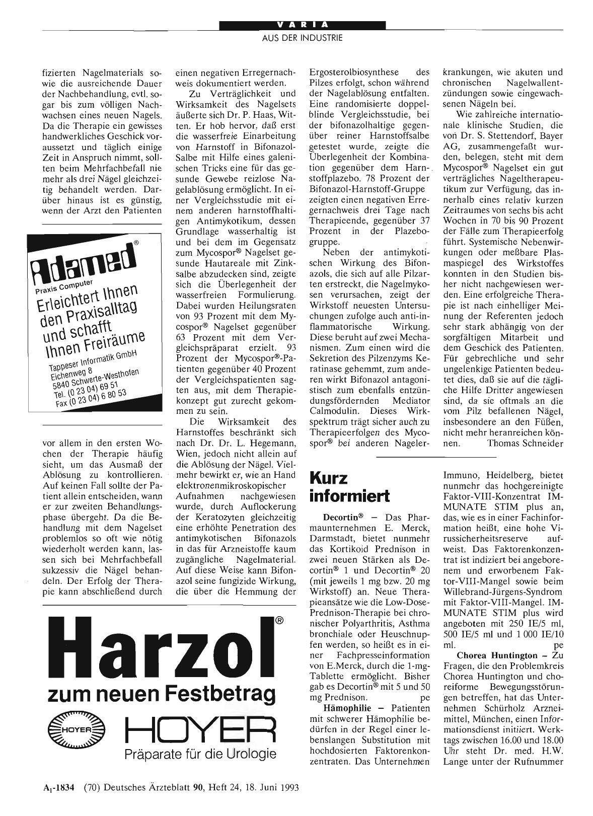 Vorschauseite 1: Kurz informiert