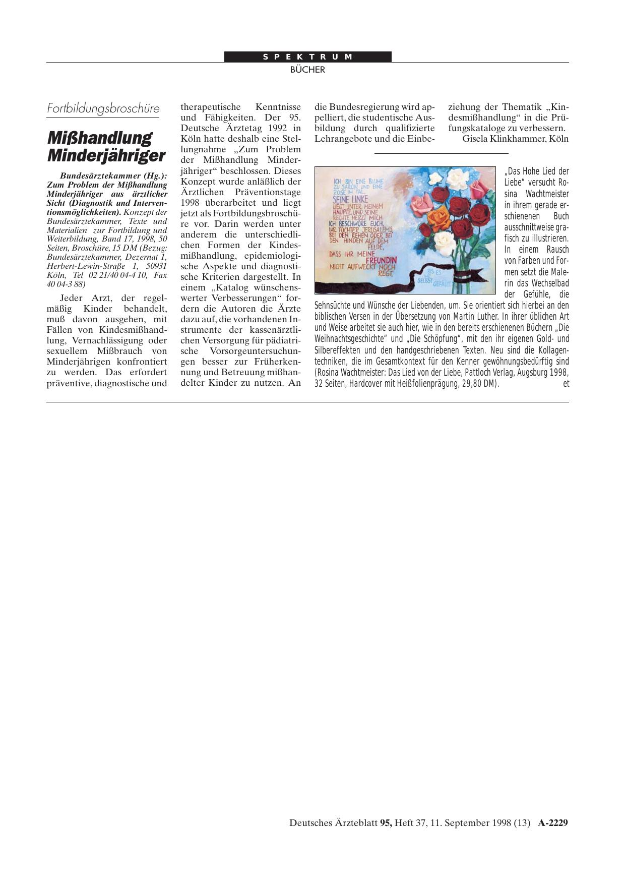 Vorschauseite 1: „Das Hohe Lied der Liebe„