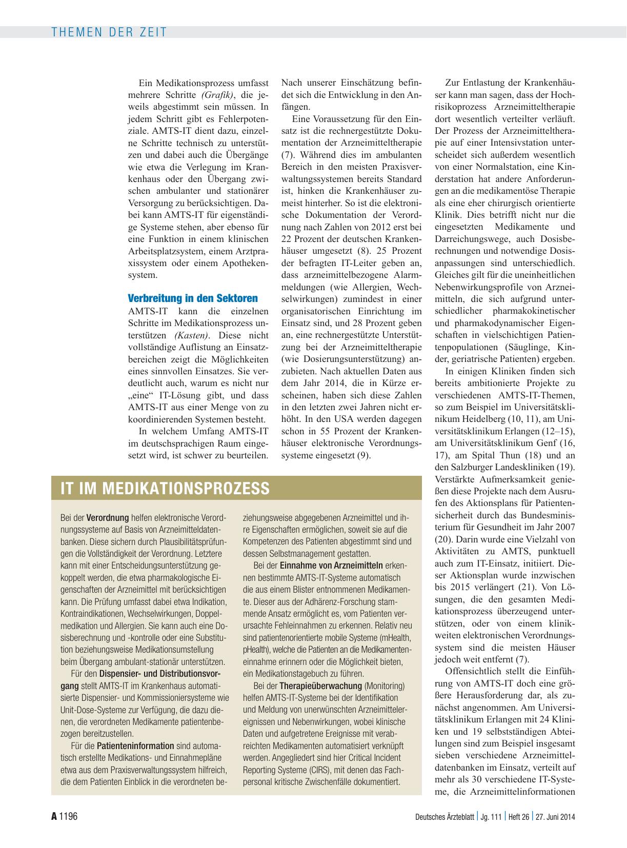 Vorschauseite 2: Arzneimitteltherapiesicherheit und IT: Der Weg zu neuen Ufern