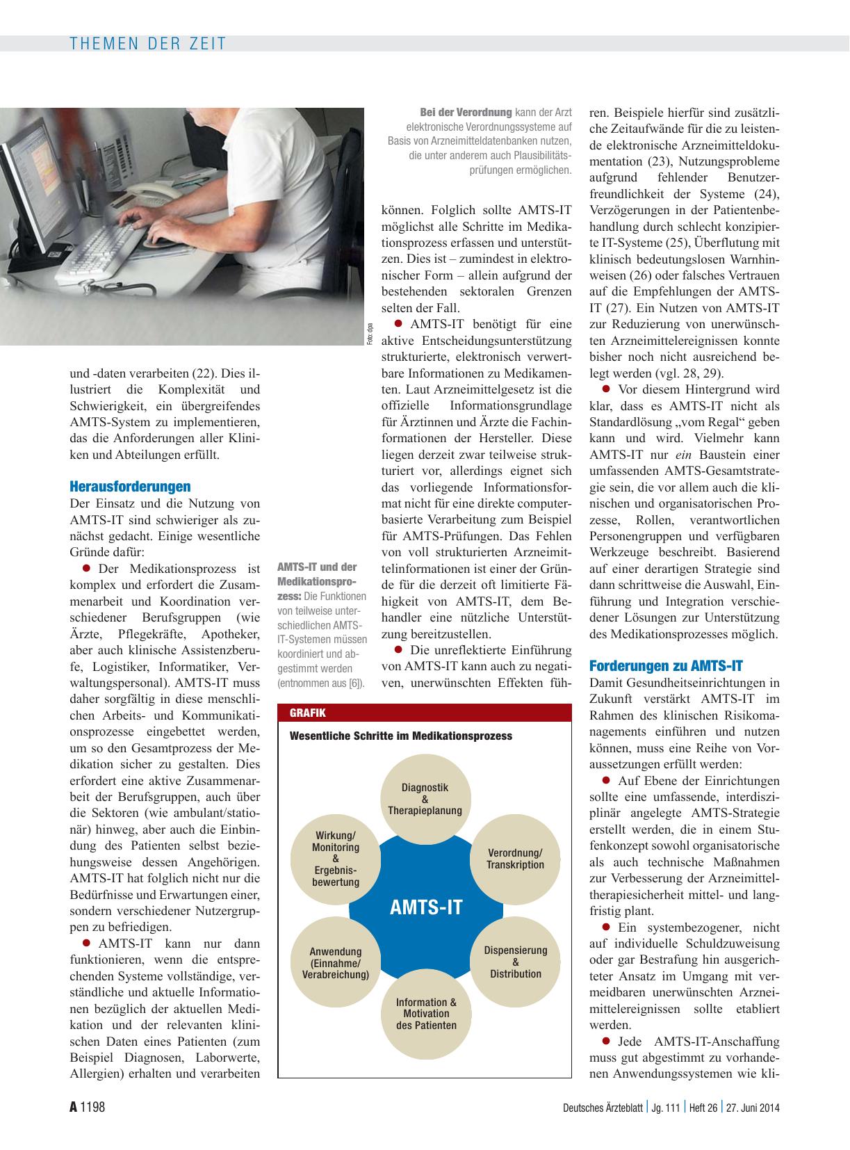 Vorschauseite 3: Arzneimitteltherapiesicherheit und IT: Der Weg zu neuen Ufern
