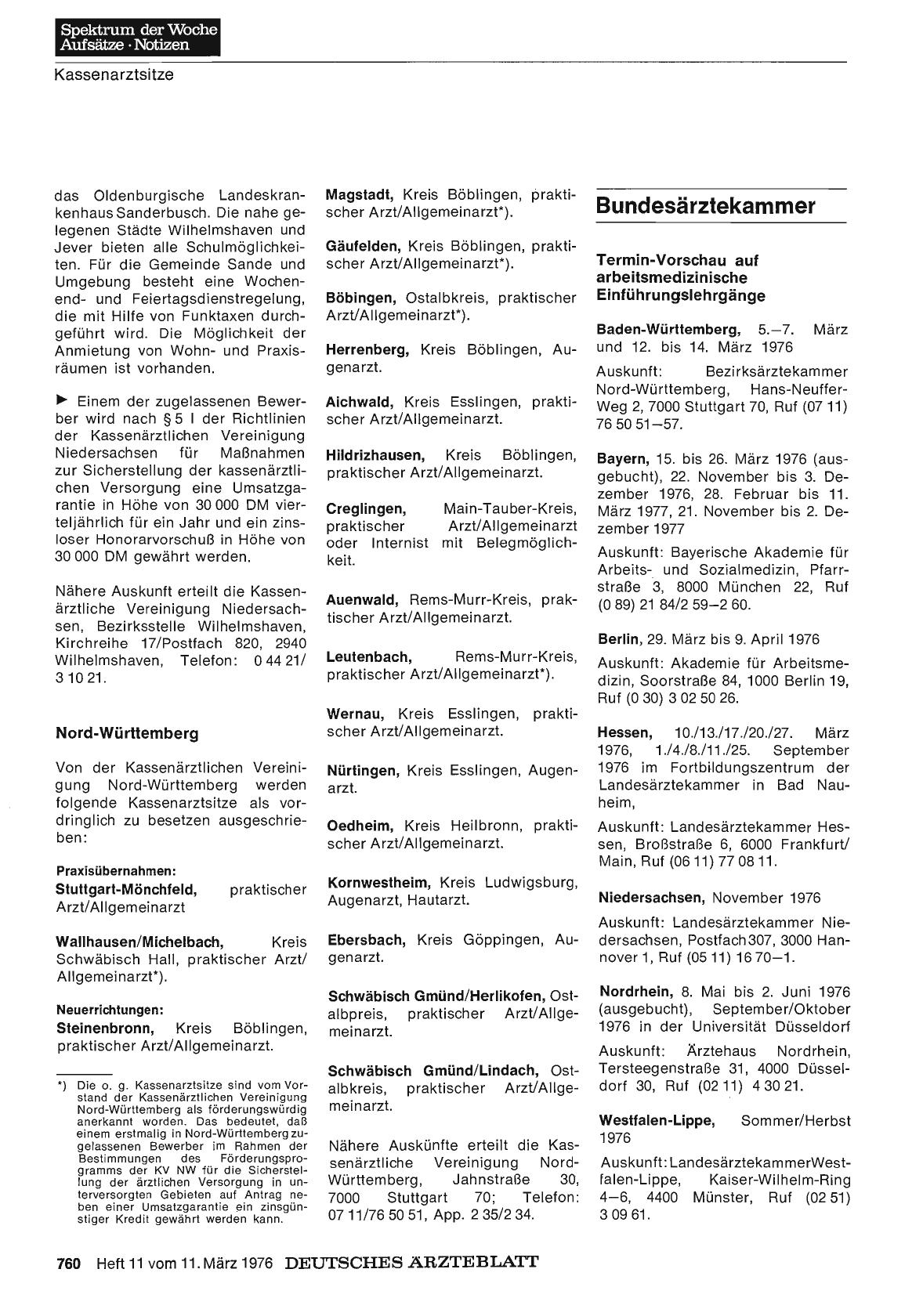 Vorschauseite 1: Bundesärztekammer