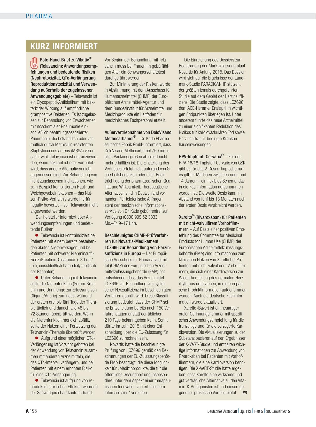 Vorschauseite 1: Kurz informiert