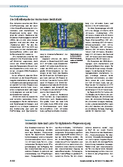 Vorschauseite 1: Innovationen: Unimedizin Halle baut Labor für digitalisierte Pflegeversorgung