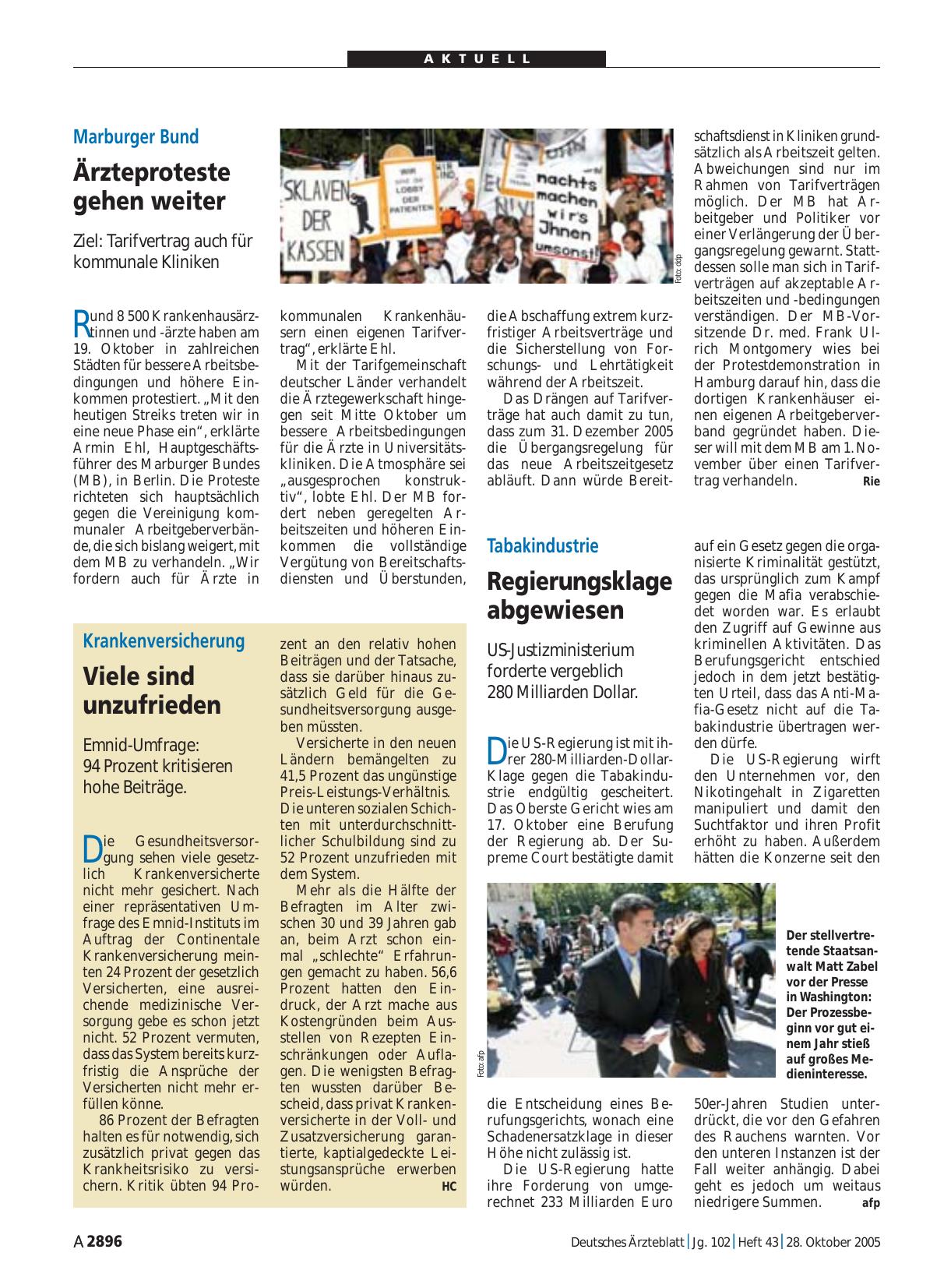 Vorschauseite 1: Tabakindustrie: Regierungsklage abgewiesen