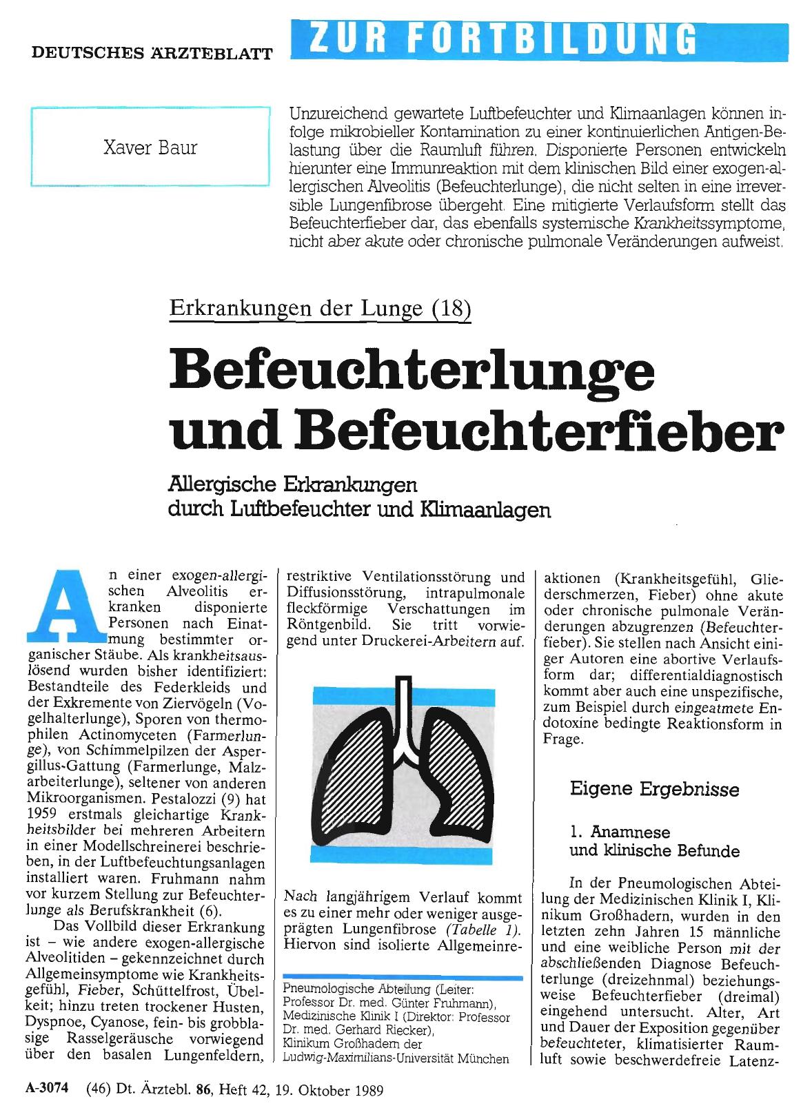 Vorschauseite 1: Befeuchterlunge und Befeuchterfieber