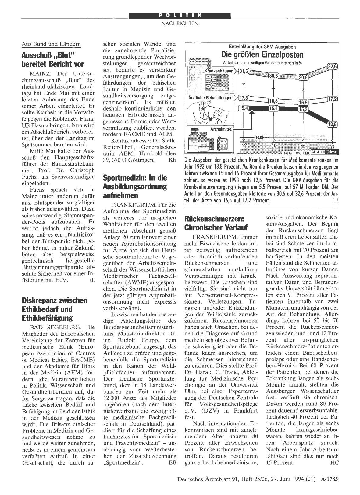Vorschauseite 1: Entwicklung der GKV-Ausgaben: Die größten Einzelposten