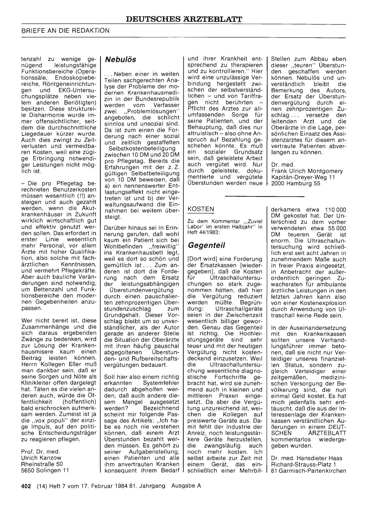 Vorschauseite 1: KOSTEN: Gegenteil
