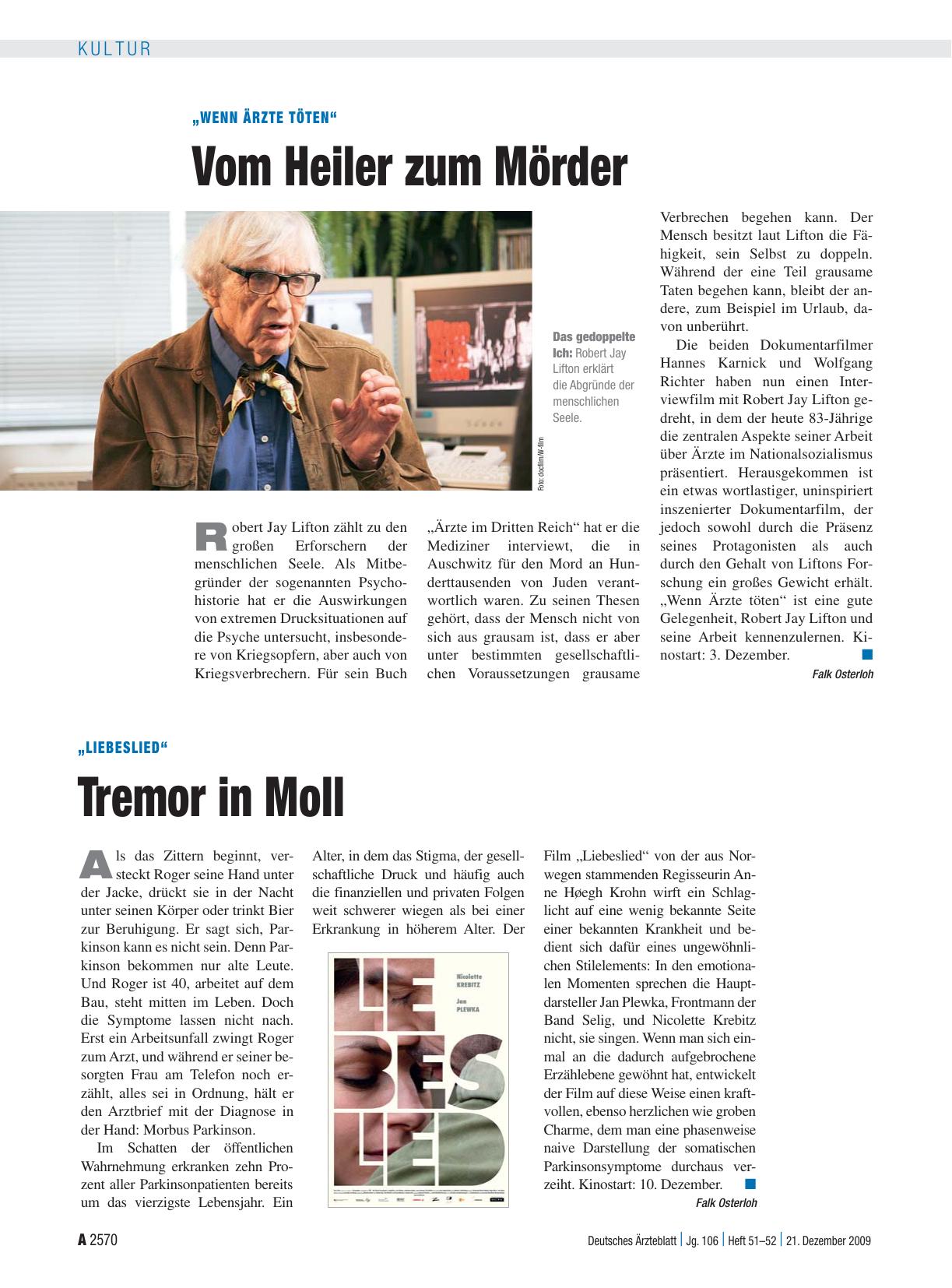 Vorschauseite 1: „Wenn Ärzte töten“: Vom Heiler zum Mörder