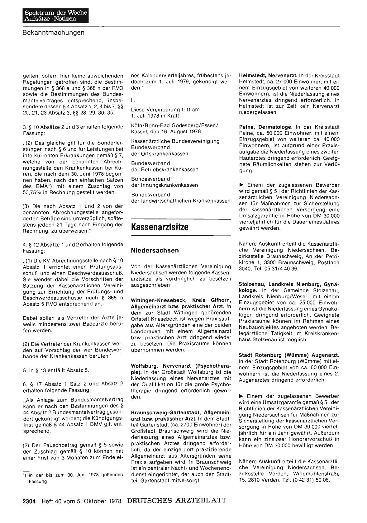 Vorschauseite 1: Kassenarztsitze