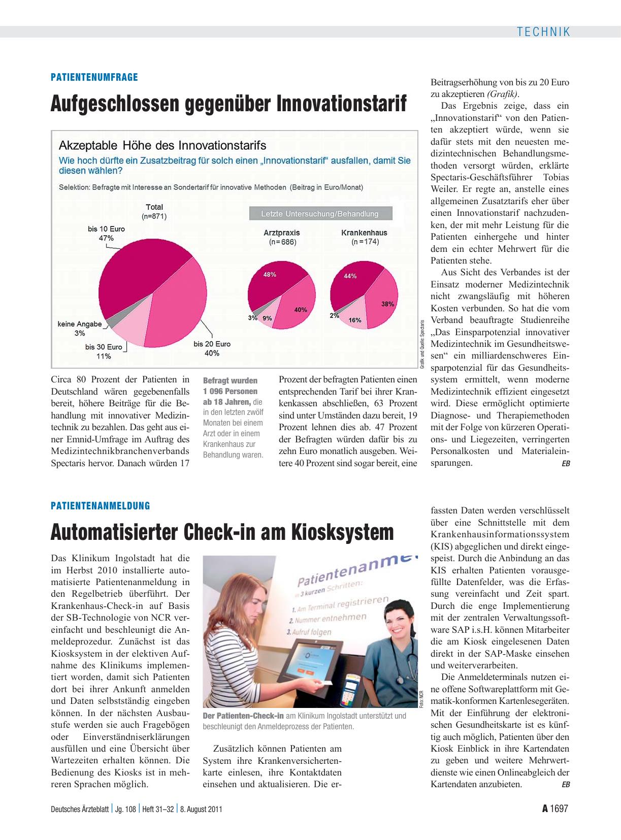 Vorschauseite 1: Patientenanmeldung: Automatisierter Check-in am Kiosksystem