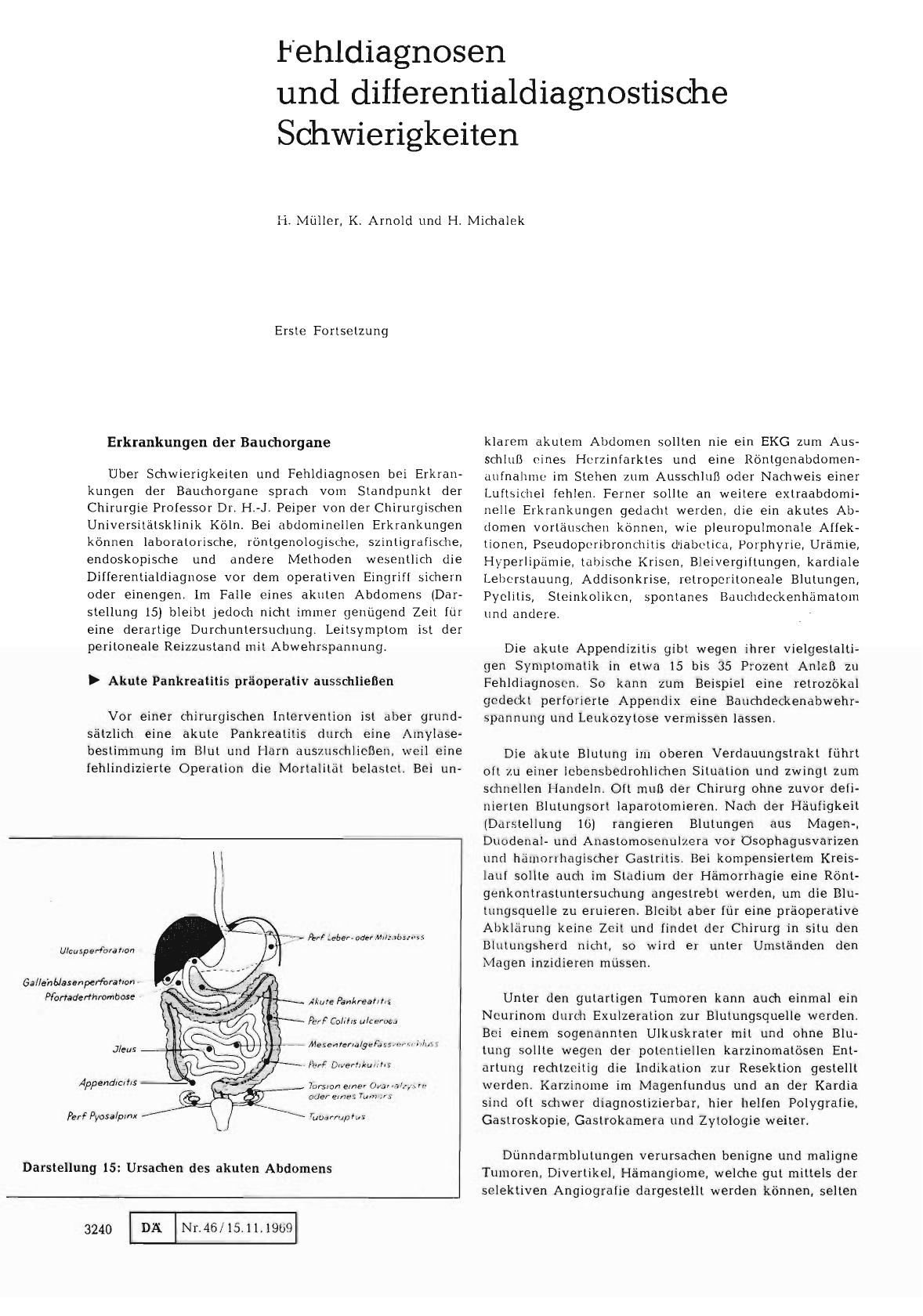 Vorschauseite 1: Fehldiagnosen und differentialdiagnostische Schwierigkeiten (Erste Fortsetzung)