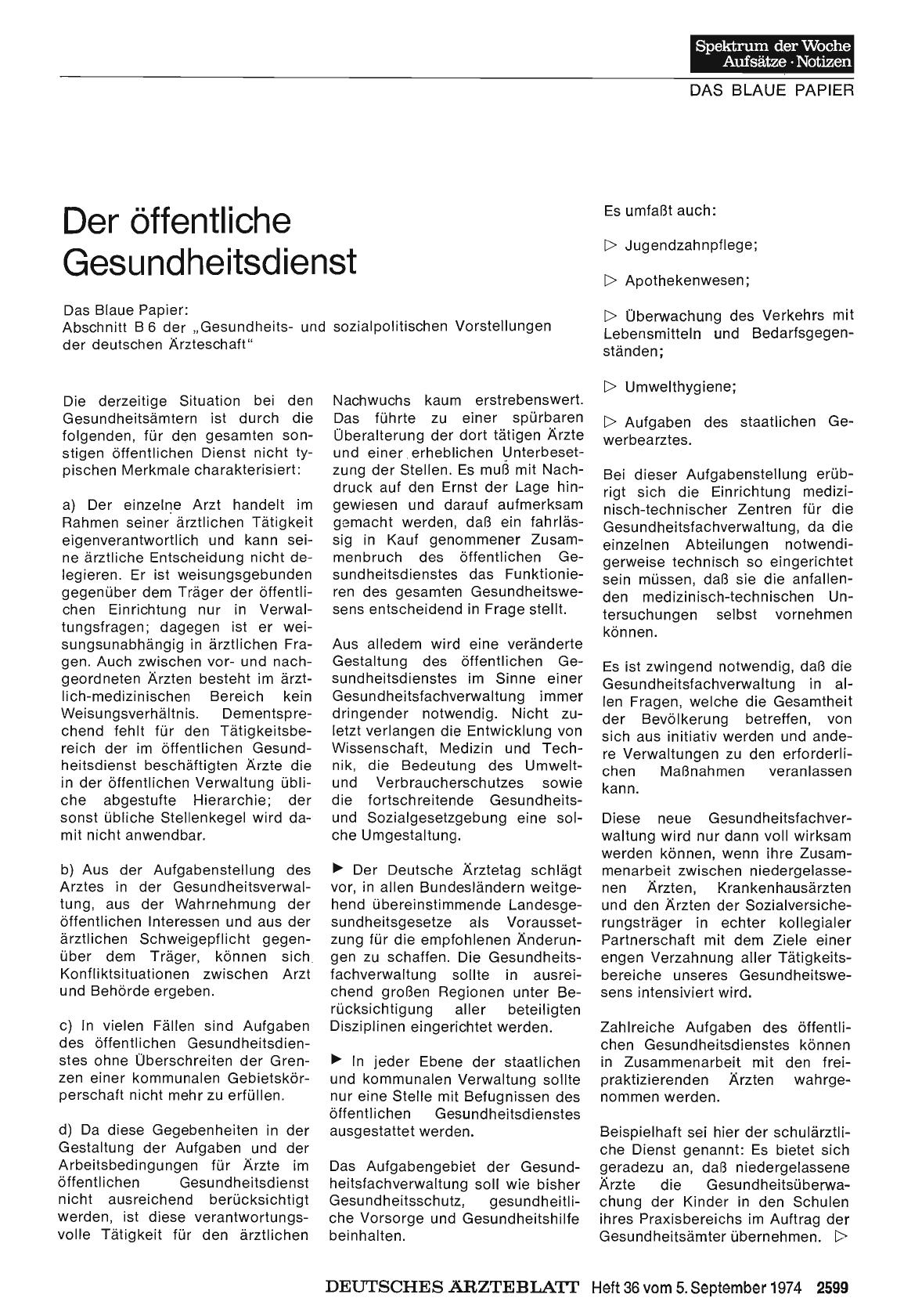 Vorschauseite 1: Der öffentliche Gesundheitsdienst