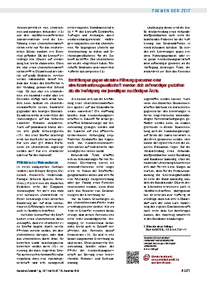 Vorschauseite 3: Klinikmanagement: Unternehmensstrafbarkeit für Krankenhausträger?