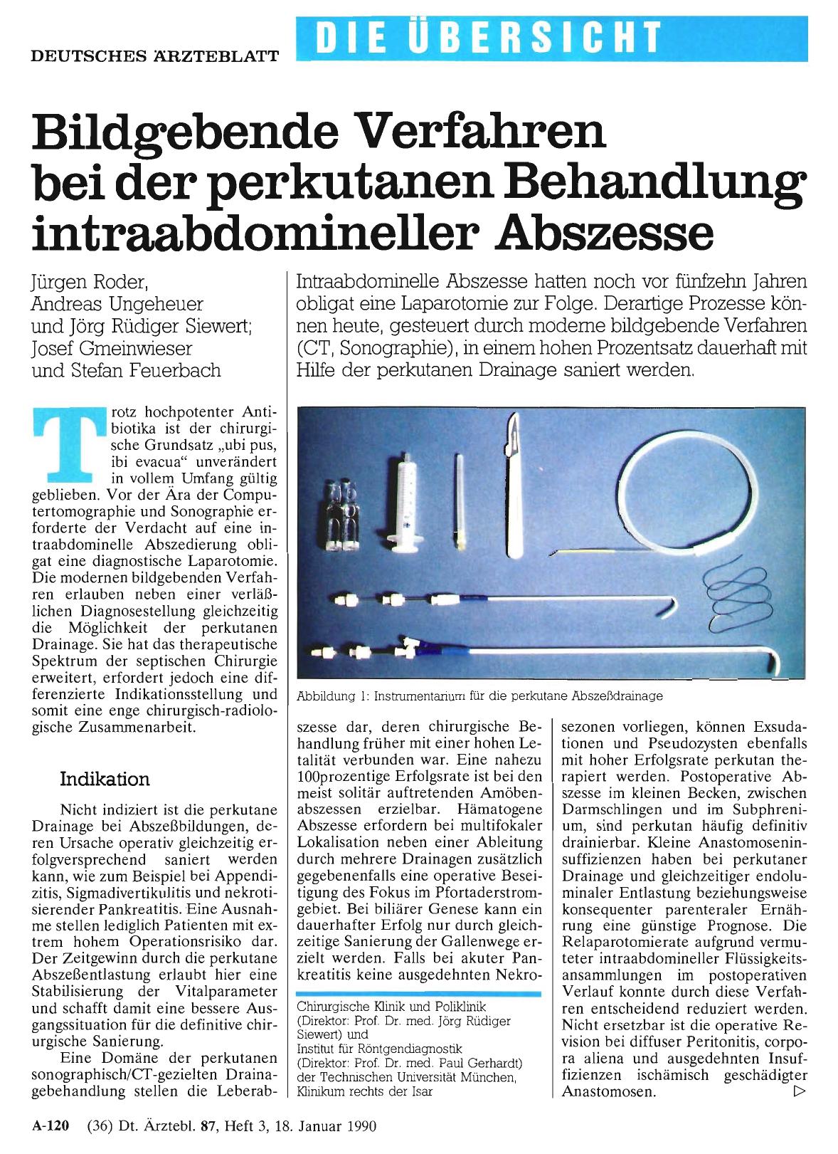 Vorschauseite 1: Bildgebende Verfahren bei der perkutanen Behandlung intraabdomineller Abszesse