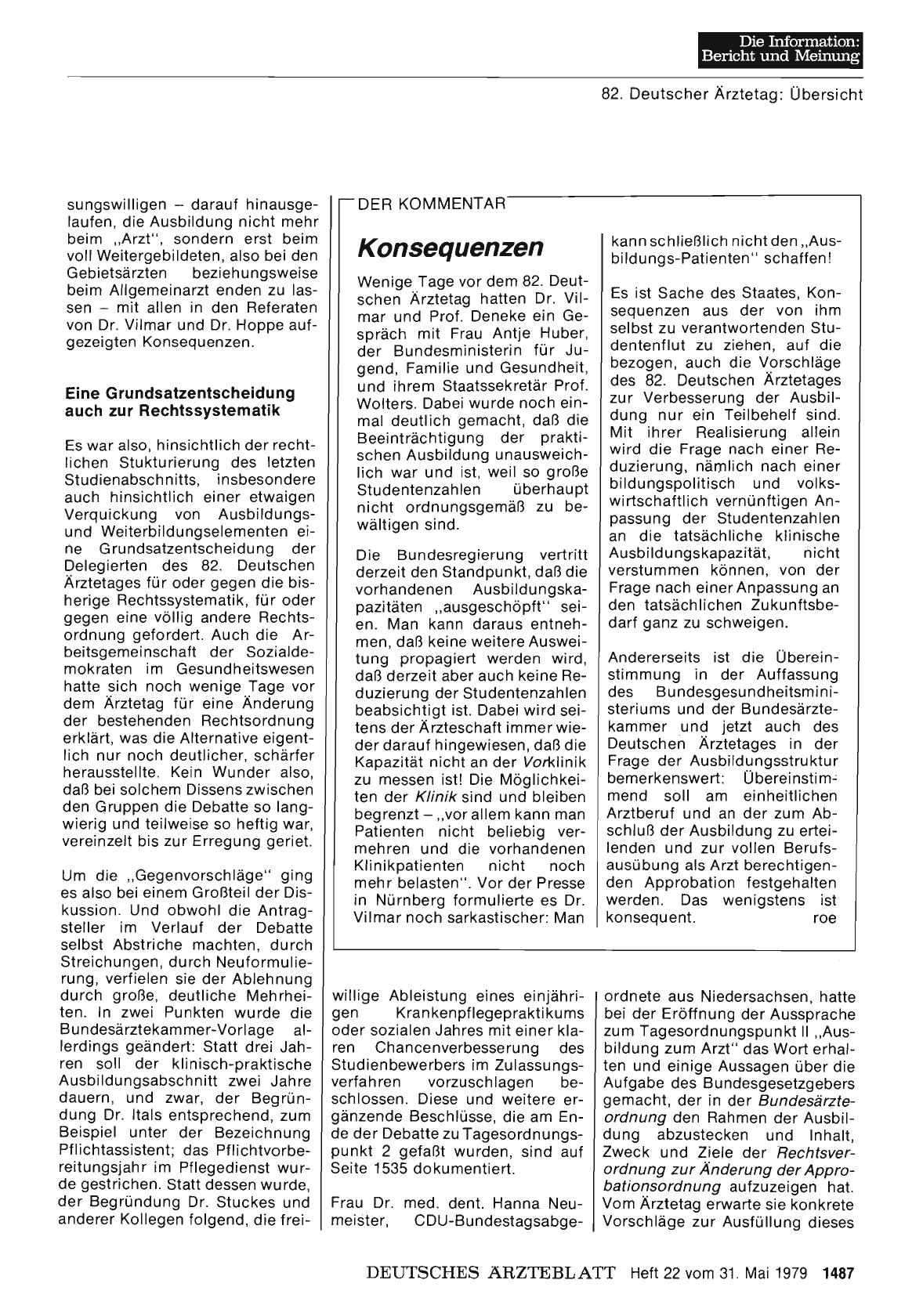 Vorschauseite 1: Der Kommentar: Konsequenzen