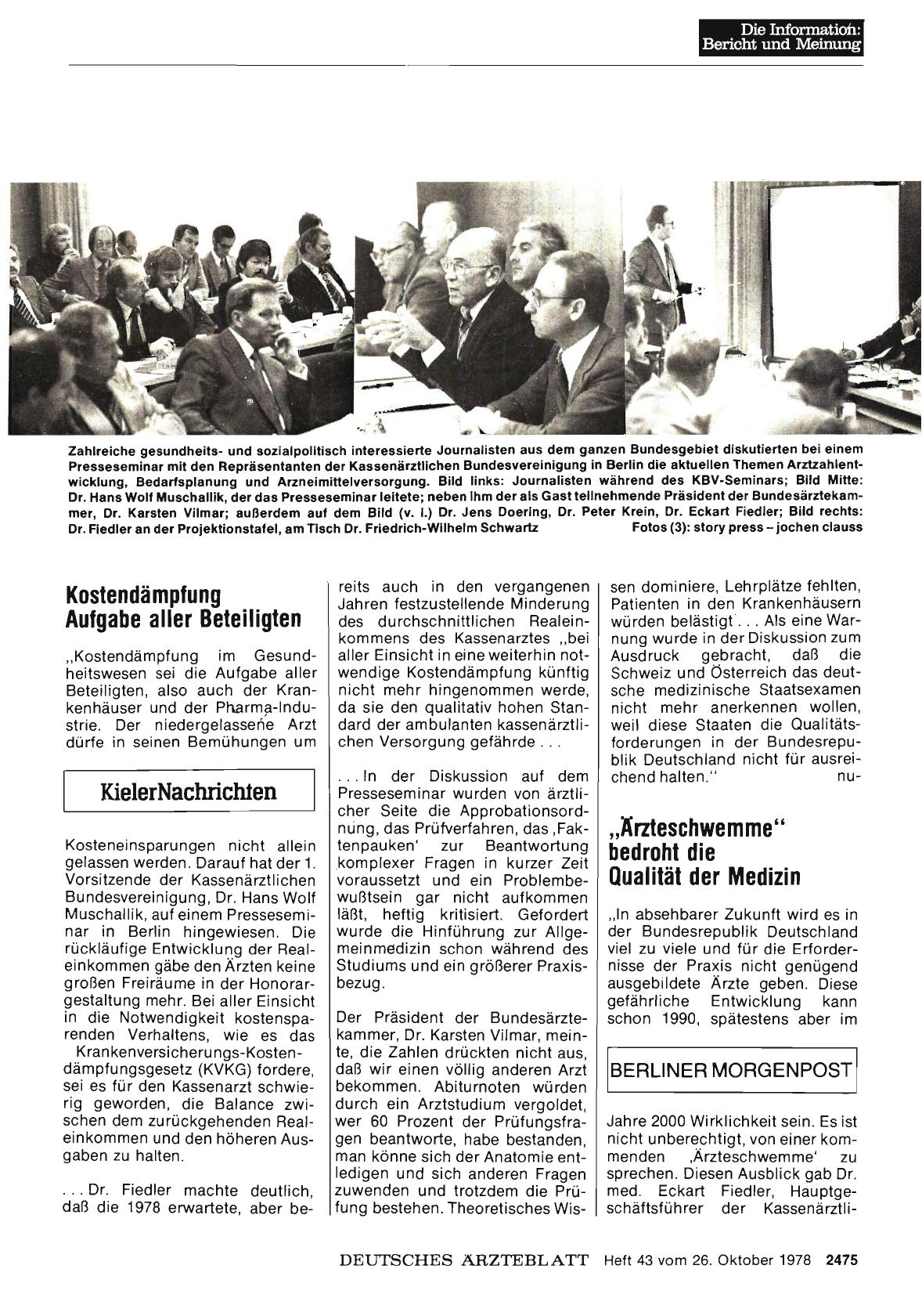 Vorschauseite 1: Kostendämpfung Aufgabe aller Beteiligten