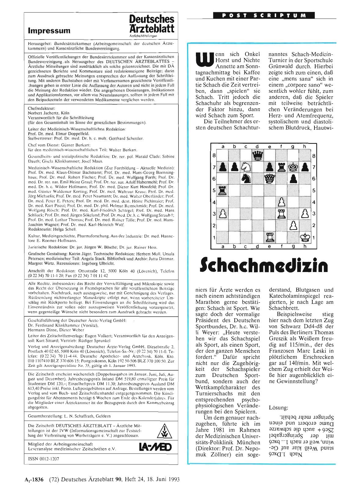 Vorschauseite 1: Schachmedizin