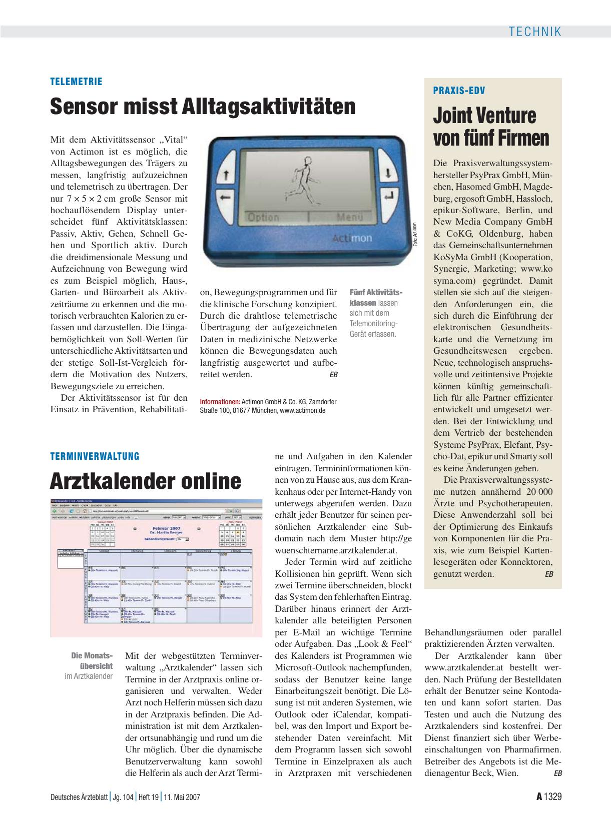 Vorschauseite 1: Praxis-EDV: Joint Venture von fünf Firmen
