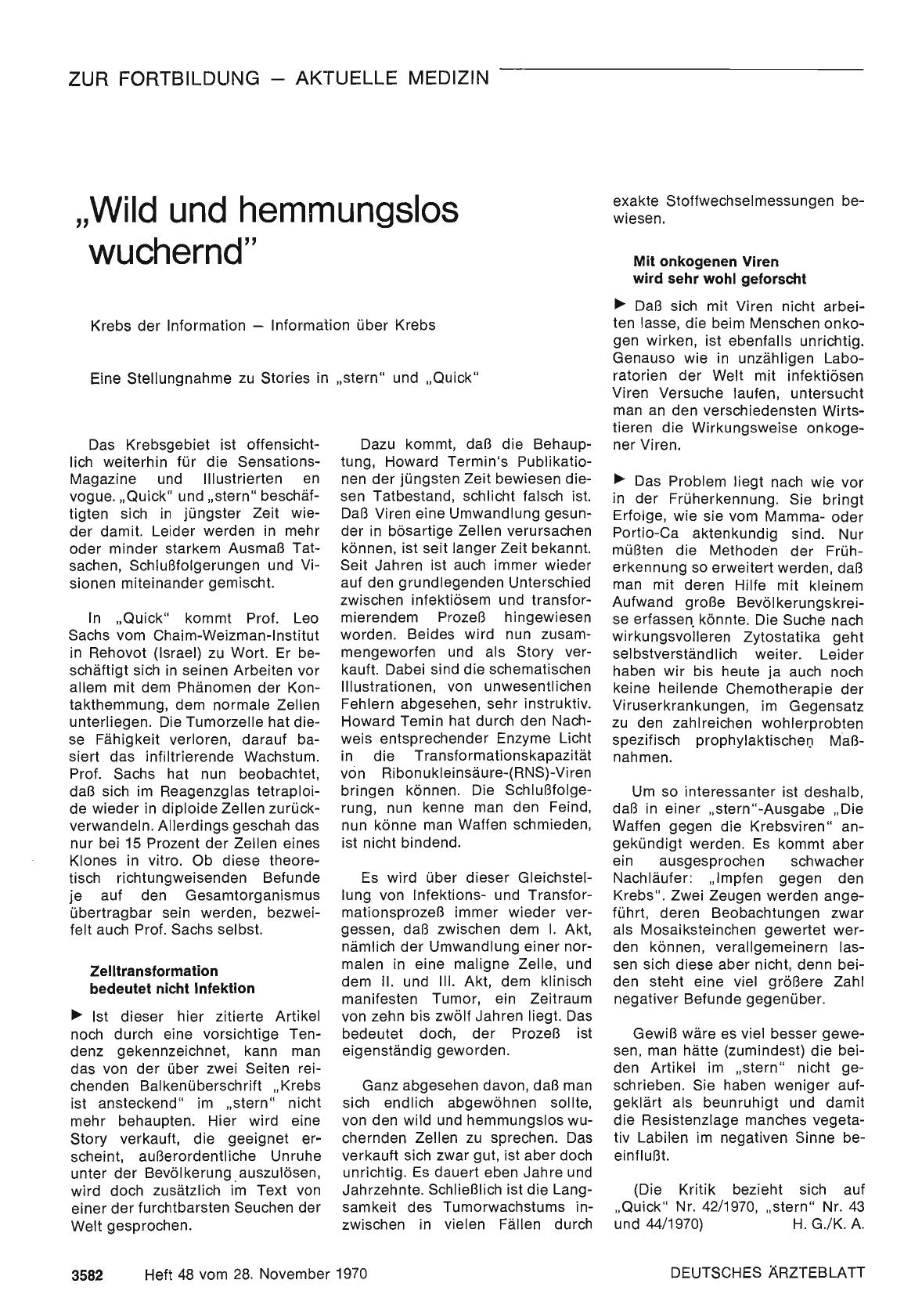Vorschauseite 1: "Wild und hemmungslos wuchernd"