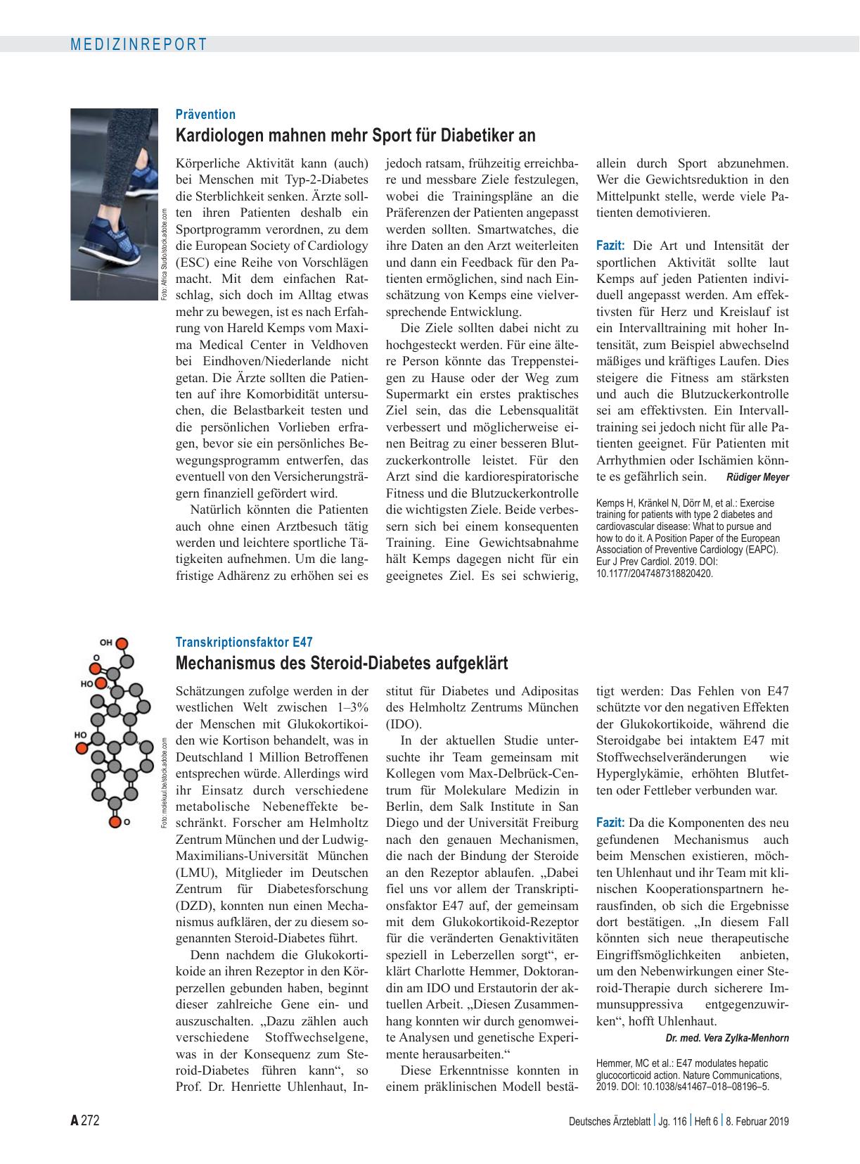 Vorschauseite 1: Transkriptionsfaktor E47: Mechanismus des Steroid-Diabetes aufgeklärt
