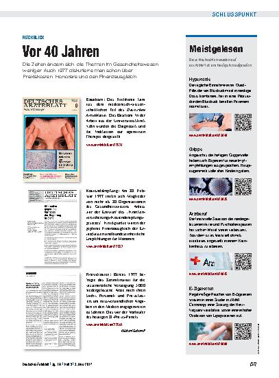 Vorschauseite 1: Rückblick: Vor 40 Jahren